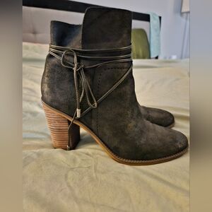 Franco Sarto Charcoal Heeled Boots